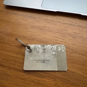 Starbucks Silver Metal gift card